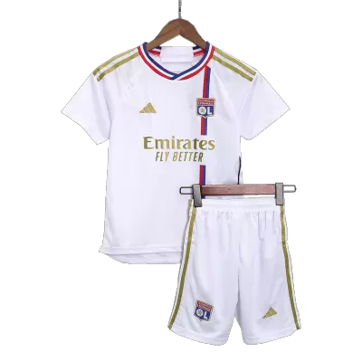 Olympique Lyonnais Home Jersey Kit 2023/24 Kids(Jersey+Shorts) - gojersey