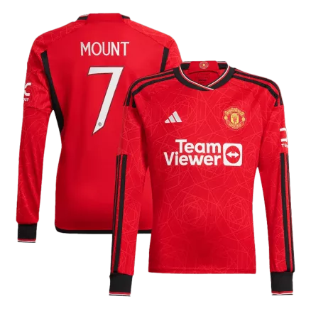Manchester United MOUNT #7 Long Sleeve Home Jersey 2023/24 - gojersey