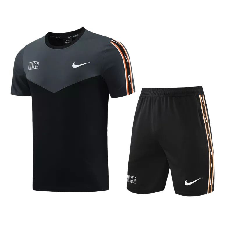 NK-ND03 Customize Team Jersey Kit(Shirt+Short) Black&Gray - gojersey