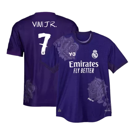 Real Madrid VINI JR. #7 Y-3 Fourth Away Jersey Authentic 2023/24 - gojersey