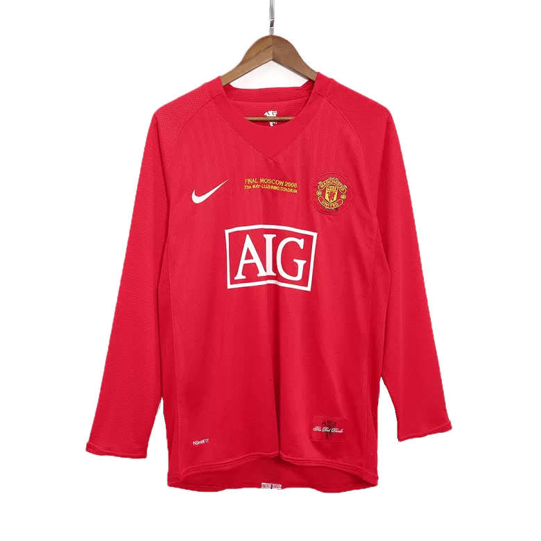 Manchester United Home Jersey Retro 2007/08 - Long Sleeve - gojersey