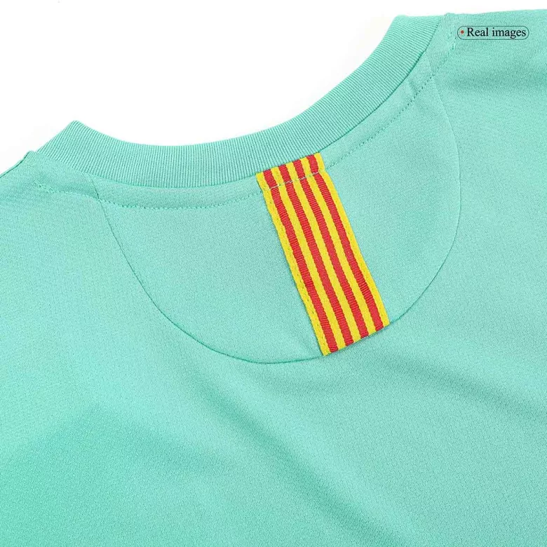 10/11 Barcelona Away Green Retro Soccer Jerseys Shirt - gojersey