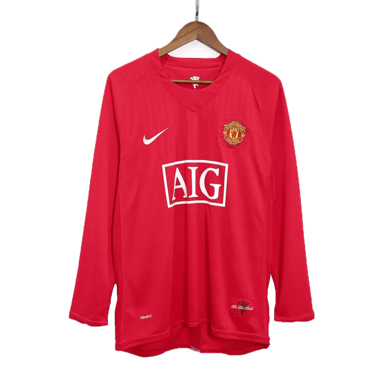 Manchester United RONALDO #7 Home Jersey Retro 2007/08 - Long Sleeve - gojersey