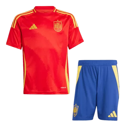 Spain Home Jersey Kit EURO 2024 Kids(Jersey+Shorts) - gojersey