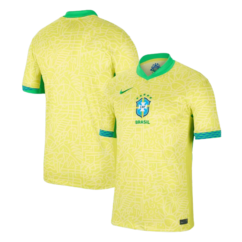 Brazil Home Jersey Copa America 2024 with Yellow available at gogoalshop