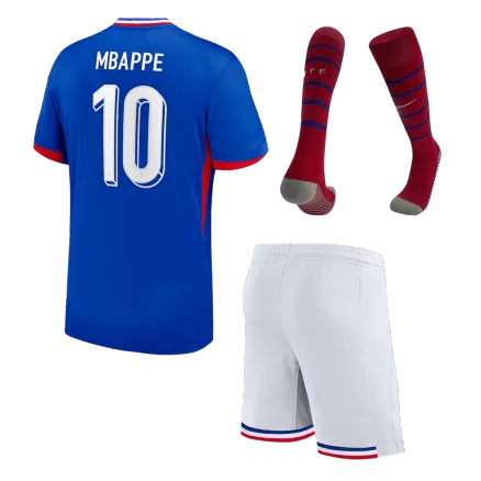 France MBAPPE #10 Home Jersey Kit EURO 2024 Kids(Jersey+Shorts+Socks) - gojersey