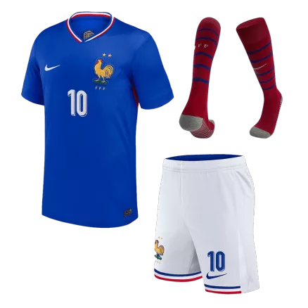 France MBAPPE #10 Home Jersey Kit EURO 2024 Kids(Jersey+Shorts+Socks) - gojersey