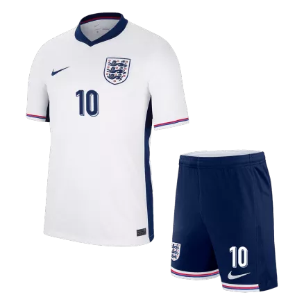 England BELLINGHAM #10 Home Jersey Kit EURO 2024 Kids(Jersey+Shorts) - gojersey