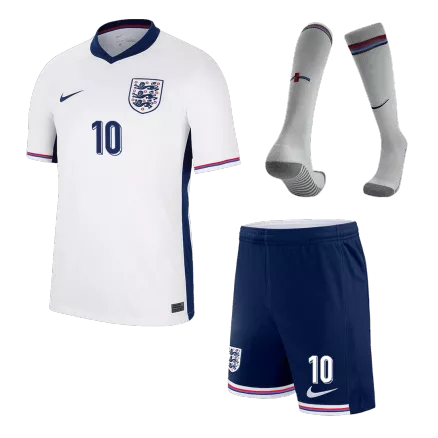 England BELLINGHAM #10 Home Jersey Kit EURO 2024 Kids(Jersey+Shorts+Socks) - gojersey