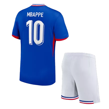 France MBAPPE #10 Home Jersey Kit EURO 2024 Kids(Jersey+Shorts) - gojersey