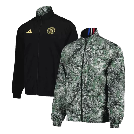 Manchester United Reversible Anthem Jacket 2023/24 Black&Green - gojersey