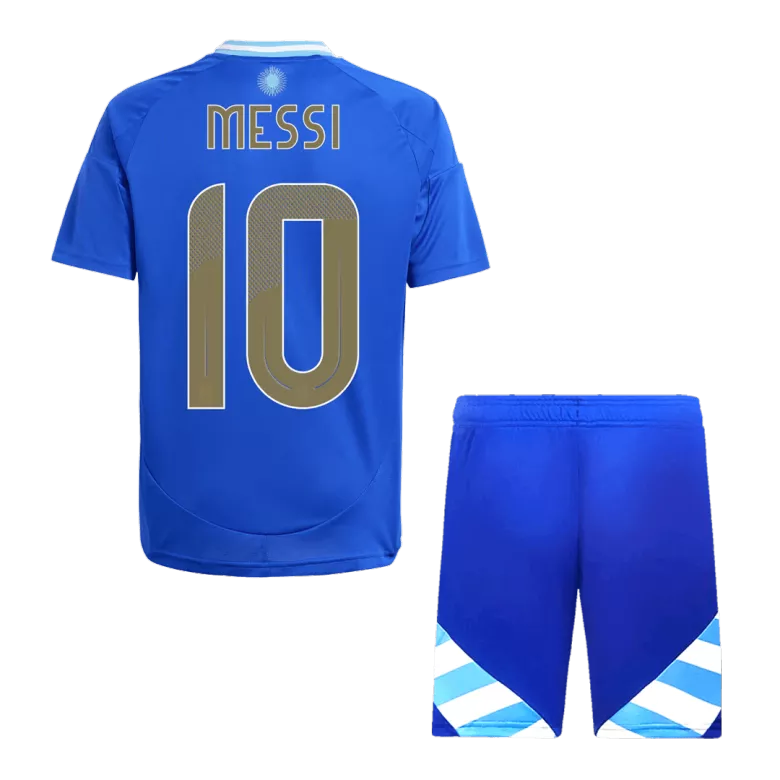 Argentina MESSI #10 Away Jersey Kit 2024 Kids(Jersey+Shorts) - gojersey