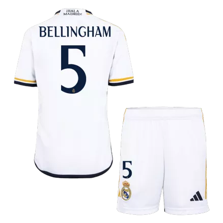 Real Madrid BELLINGHAM #5 Home Jersey Kit 2023/24 Kids(Jersey+Shorts) - gojersey