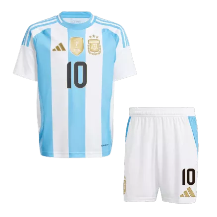 Argentina MESSI #10 Home Jersey Kit Copa America 2024 Kids(Jersey+Shorts) - gojersey