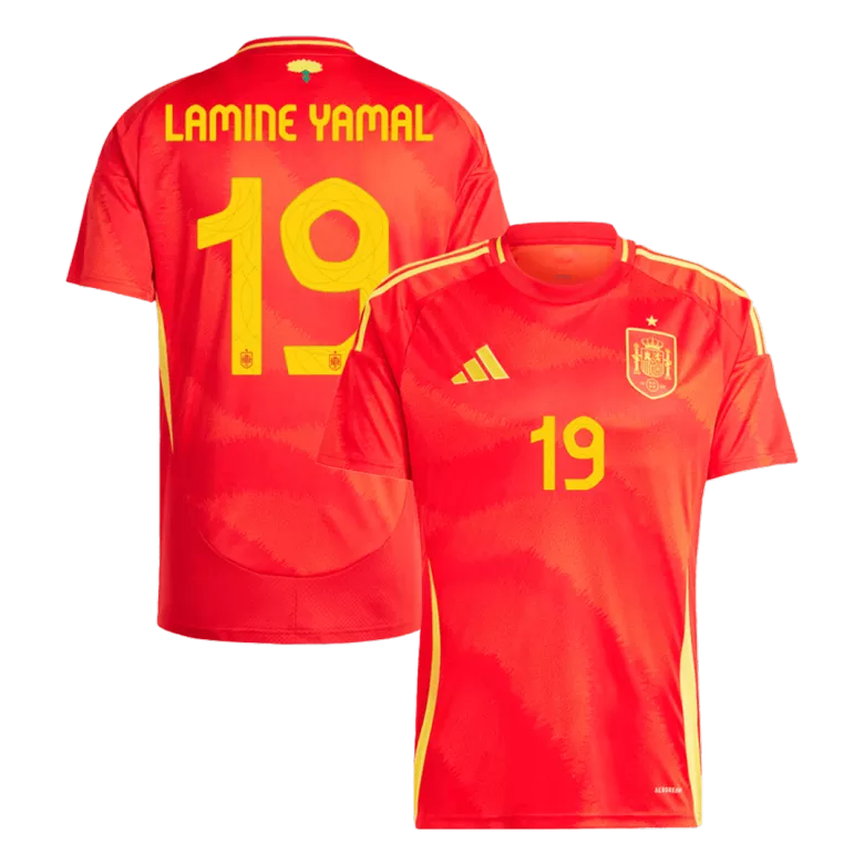 Spain LAMINE YAMAL #19 Home Jersey EURO 2024 - gojersey