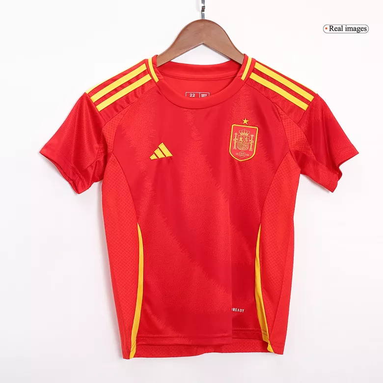Spain Home Jersey Kit EURO 2024 Kids(Jersey+Shorts) - gojersey