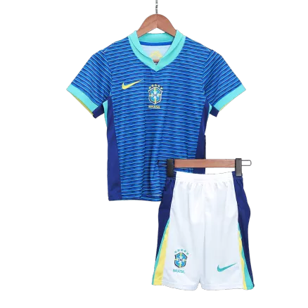 Brazil Away Jersey Kit Copa America 2024 Kids(Jersey+Shorts) - gojersey