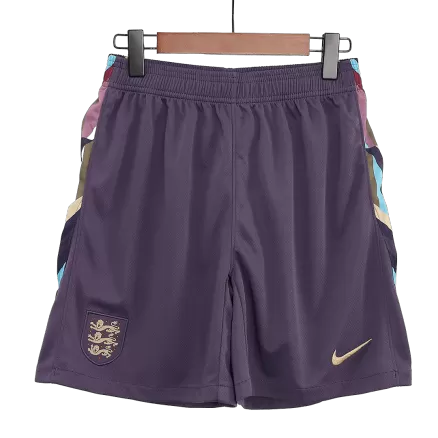 England Away Soccer Shorts Euro 2024 Purple - gojersey