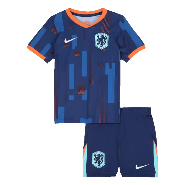 Netherlands Away Jersey Kit EURO 2024 Kids(Jersey+Shorts) - gojersey