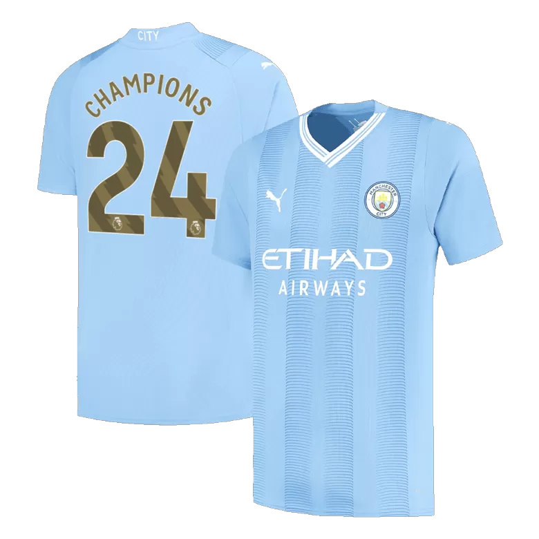 Manchester City CHAMPIONS #24 Home Jersey 2023/24 - gojersey