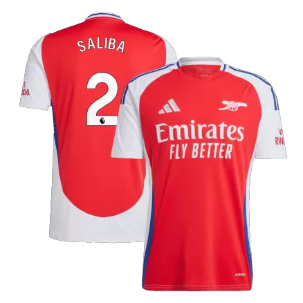 Arsenal SALIBA #2 Home Jersey 2024/25 - gojersey