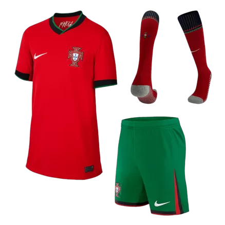 Portugal Home Jersey Kit EURO 2024 Kids(Jersey+Shorts+Socks) - gojersey