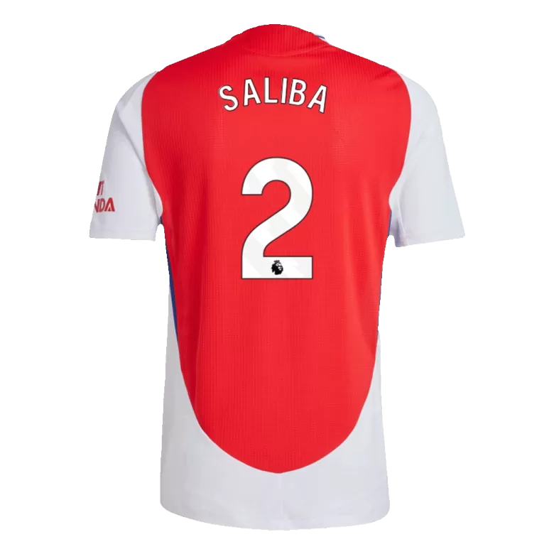 Arsenal SALIBA #2 Home Jersey Authentic 2024/25 - gojersey