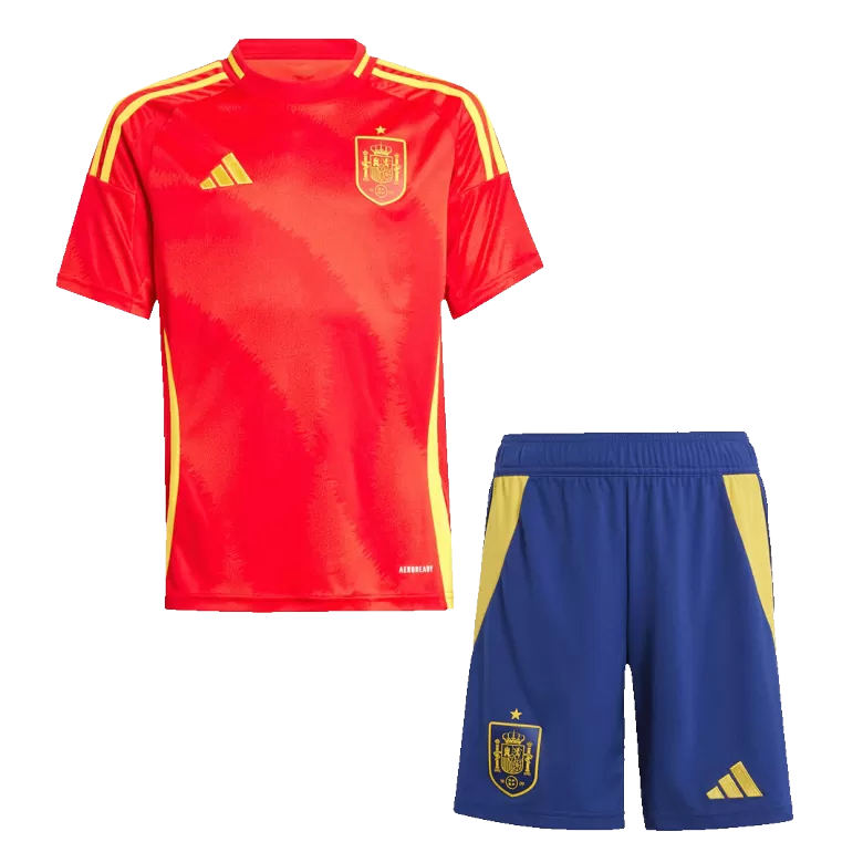 Spain Home Jersey Kit EURO 2024 Kids(Jersey+Shorts) - gojersey