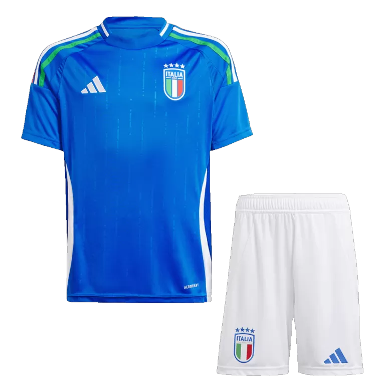 Italy Home Jersey Kit EURO 2024 Kids(Jersey+Shorts) - gojersey