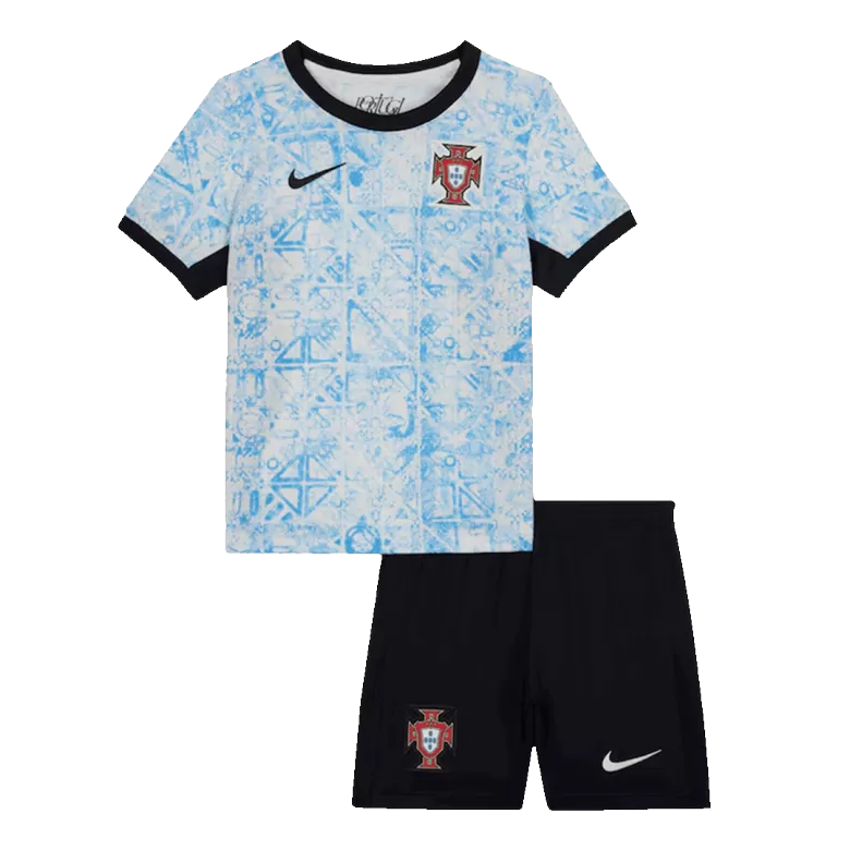 Portugal Away Jersey Kit EURO 2024 Kids(Jersey+Shorts) - gojersey