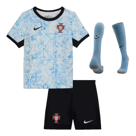 Portugal Away Jersey Kit EURO 2024 Kids(Jersey+Shorts+Socks) - gojersey