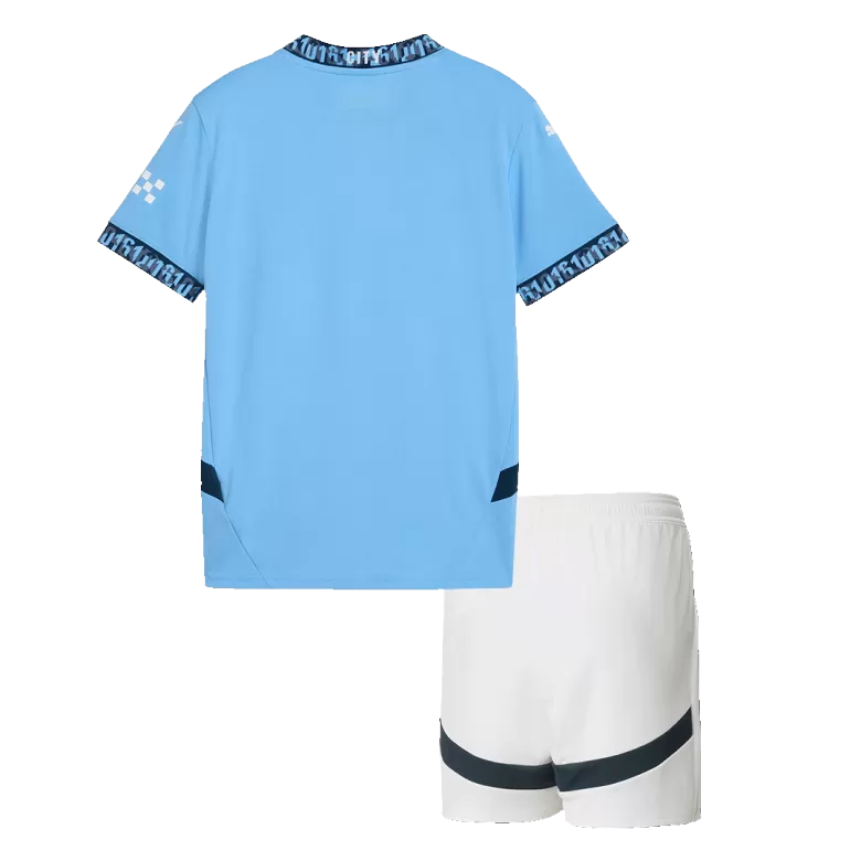 Manchester City Home Jersey Kit 2024/25 Kids(Jersey+Shorts) - gojersey