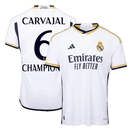 Real Madrid CARVAJAL #6 CHAMPIONS Home Jersey Authentic 2023/24 - gojersey