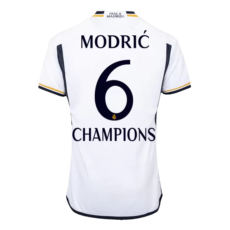 Real Madrid MODRIĆ #6 CHAMPIONS Home Jersey Authentic 2023/24 - gojersey