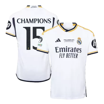 Real Madrid CHAMPIONS #15 Home Jersey 2023/24 - UCL FINAL - gojersey