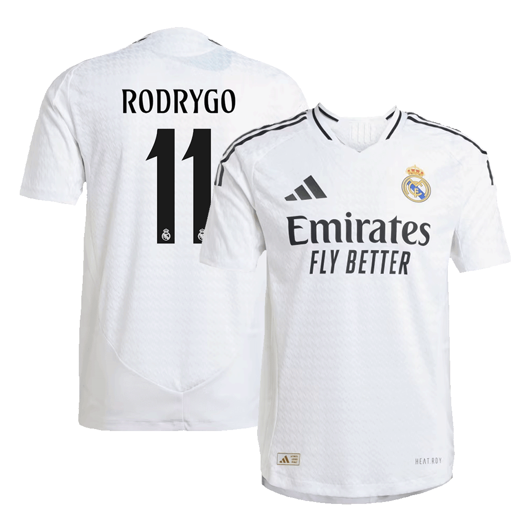 RODRYGO #11 Real Madrid Away Orange Soccer Jersey 24-25