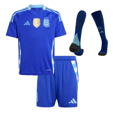 Argentina Away Jersey Kit 2024 Kids(Jersey+Shorts+Socks) - gojersey
