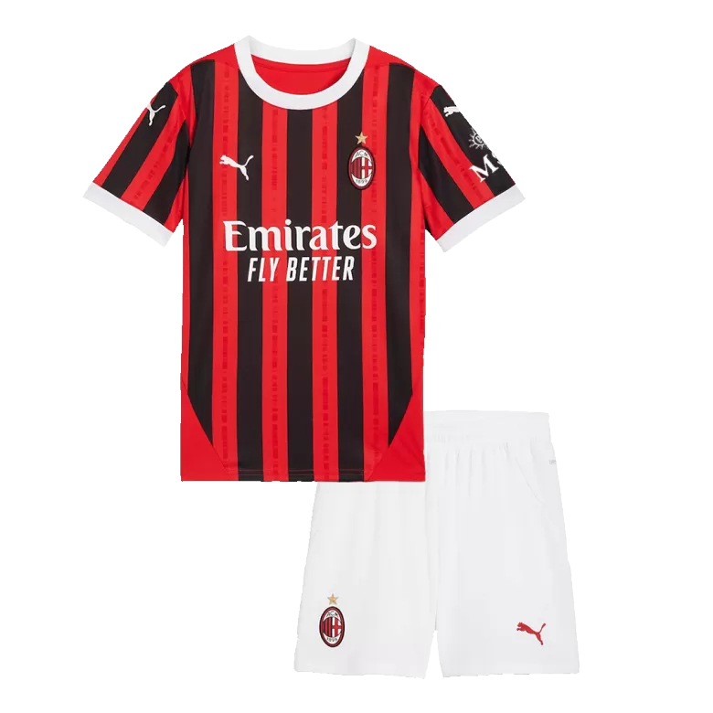 AC Milan Home Jersey Kit 2024/25 Kids(Jersey+Shorts) - gojersey