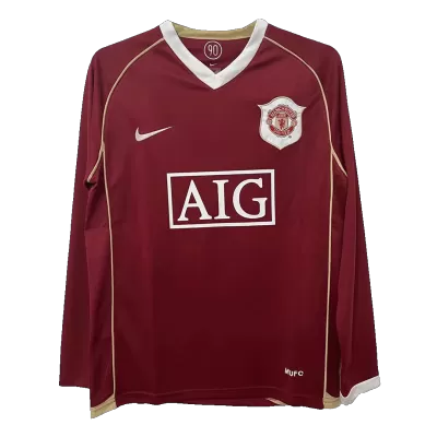 Manchester United Home Jersey 2006/07 - Long Sleeve - gojersey