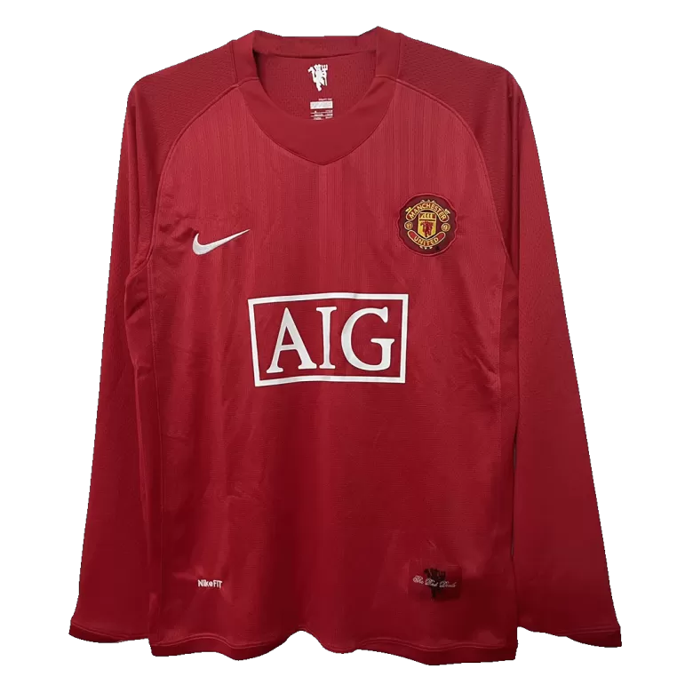 Manchester United Home Jersey Retro 2007/08 - Long Sleeve - gojersey