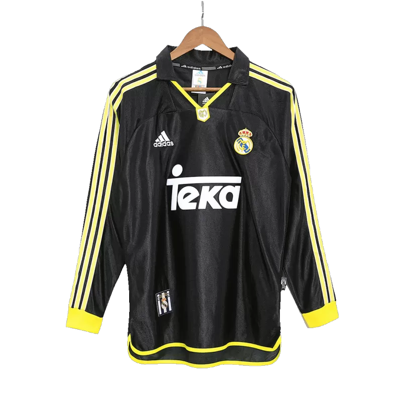 Real Madrid Away Jersey Retro 99/01 - Long Sleeve - gojersey