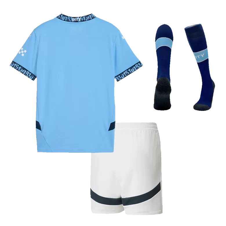 Manchester City Home Jersey Kit 2024/25 Kids(Jersey+Shorts+Socks) - gojersey