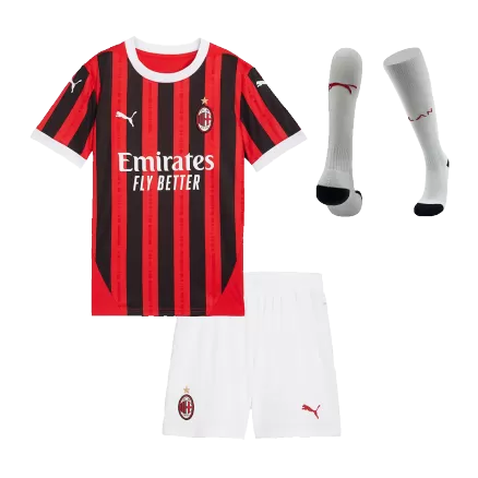 AC Milan Home Jersey Kit 2024/25 Kids(Jersey+Shorts+Socks) - gojersey