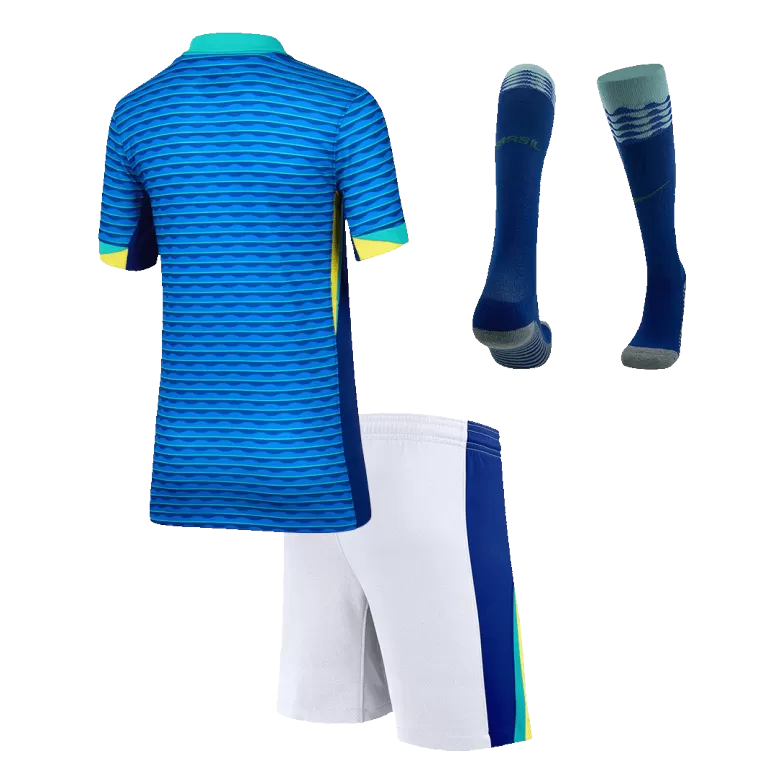 Brazil Away Jersey Kit Copa America 2024 Kids(Jersey+Shorts+Socks) - gojersey