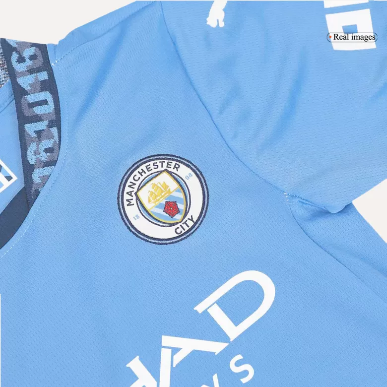 Manchester City Home Jersey Kit 2024/25 Kids(Jersey+Shorts) - gojersey