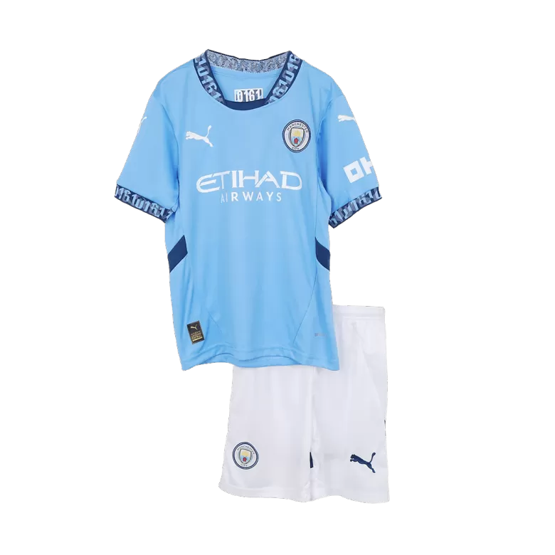 Manchester City Home Jersey Kit 2024/25 Kids(Jersey+Shorts) - gojersey