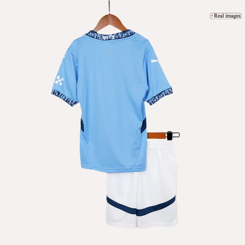 Manchester City Home Jersey Kit 2024/25 Kids(Jersey+Shorts) - gojersey