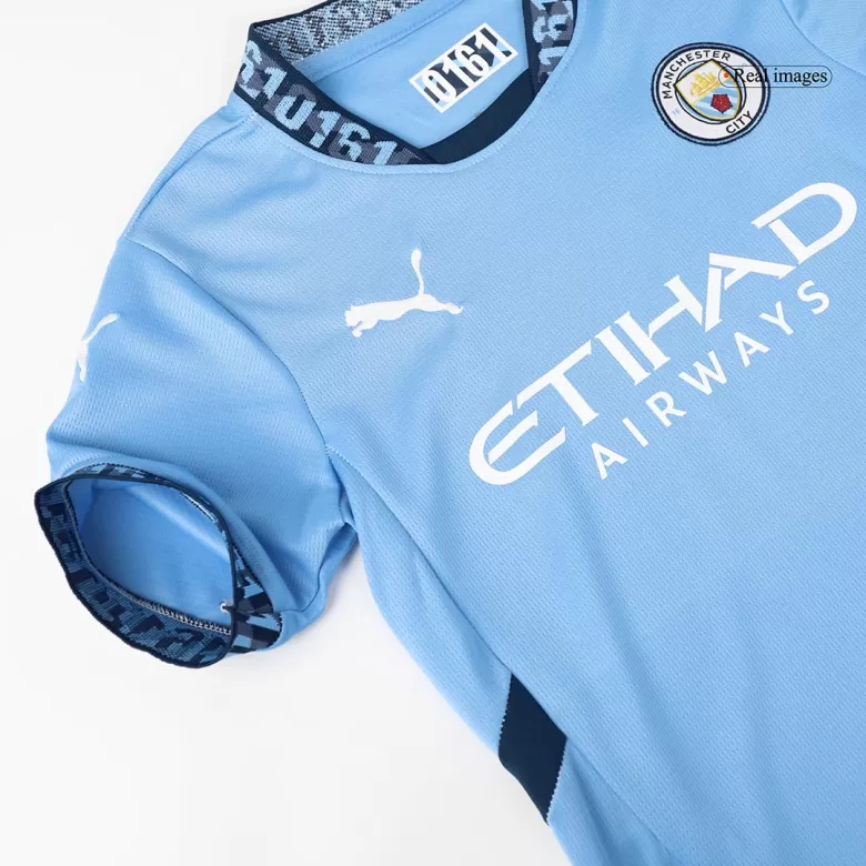 Manchester City Home Jersey Kit 2024/25 Kids(Jersey+Shorts) - gojersey