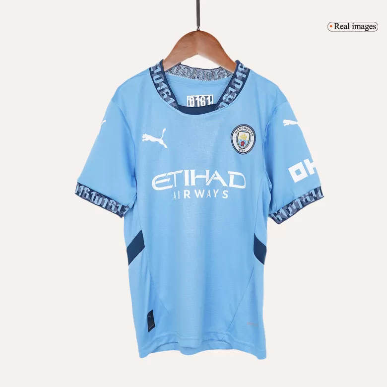 Manchester City Home Jersey Kit 2024/25 Kids(Jersey+Shorts) - gojersey