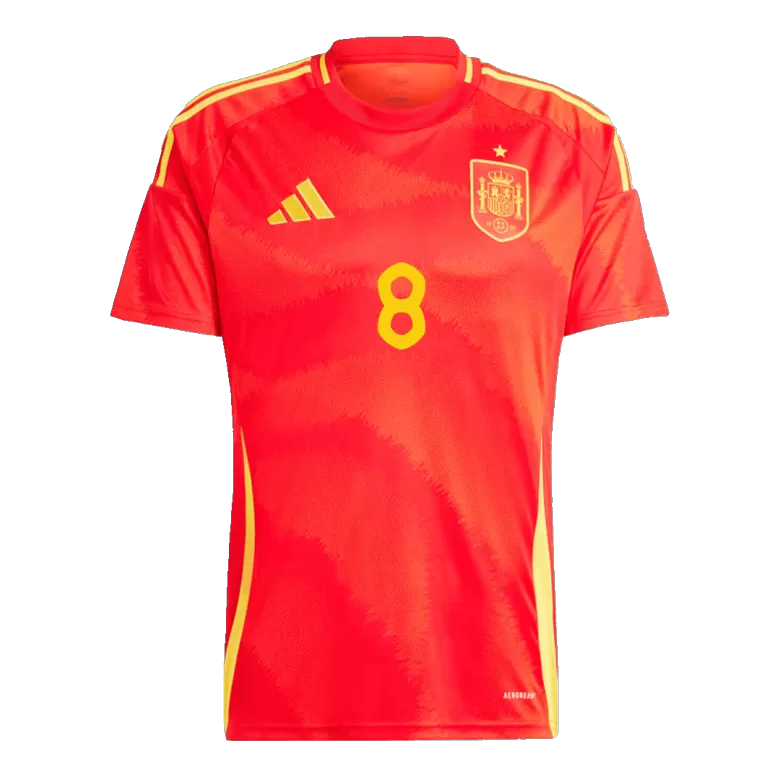 Spain FABIÁN #8 Home Jersey EURO 2024 - gojersey